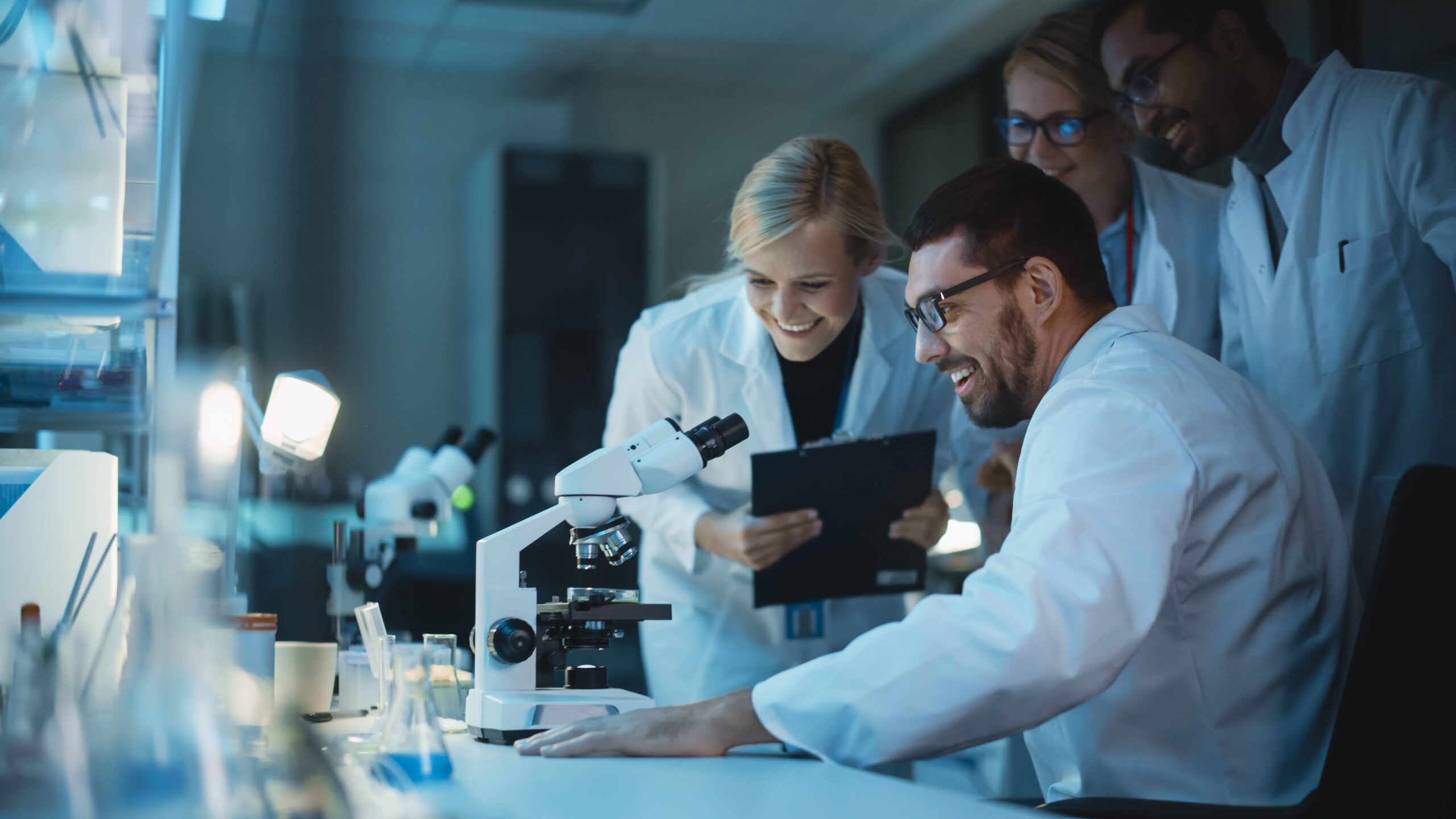 Team of Scientists in Laboratory